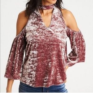 American Eagle Crushed Velvet Top